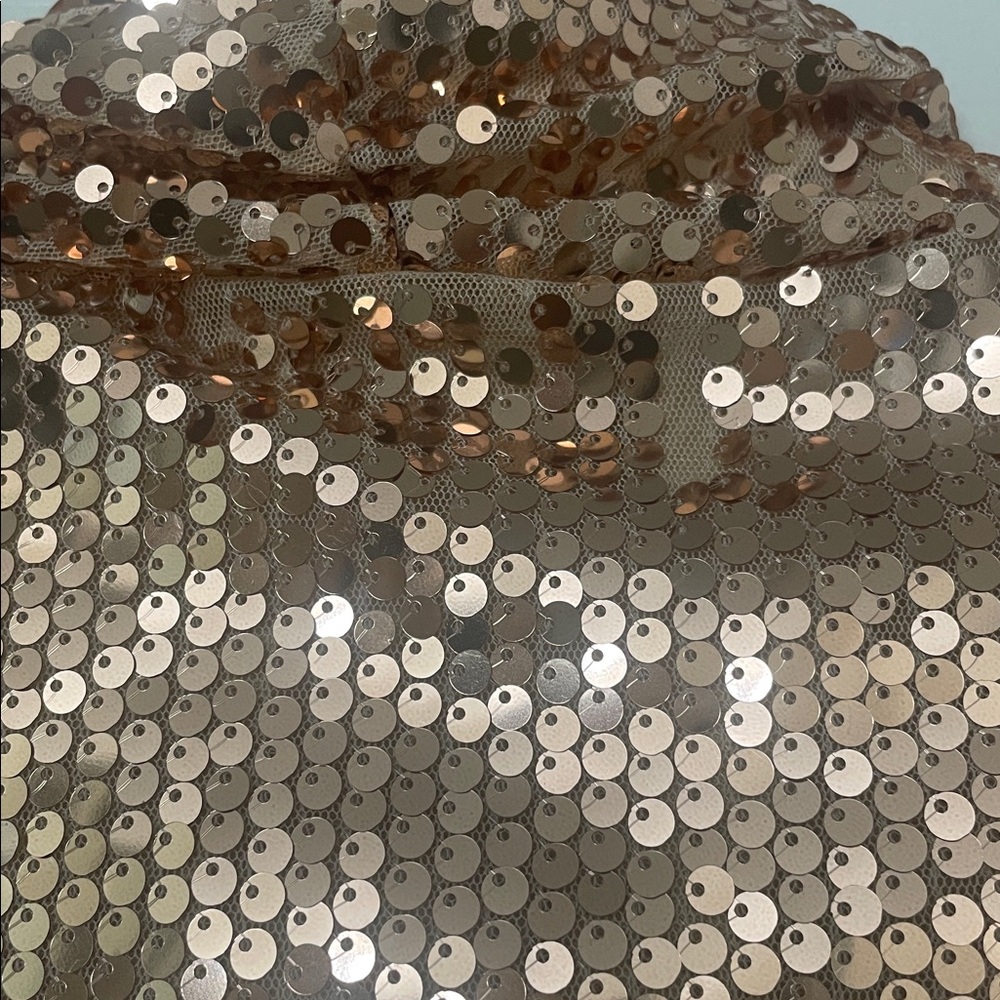 SHEIN Rose Gold Sequin Blazer/mini dress - Picture 4 of 4